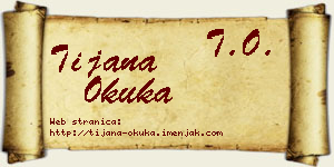 Tijana Okuka vizit kartica